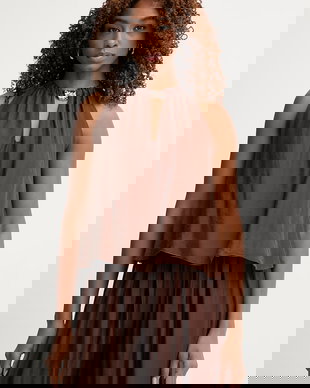 Haveone top pentru femei, cu amestec de mătase