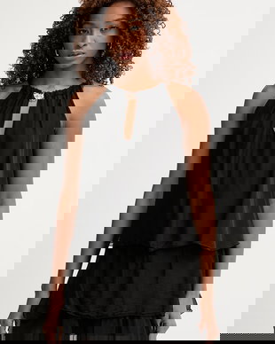 Haveone top pentru femei, cu amestec de mătase