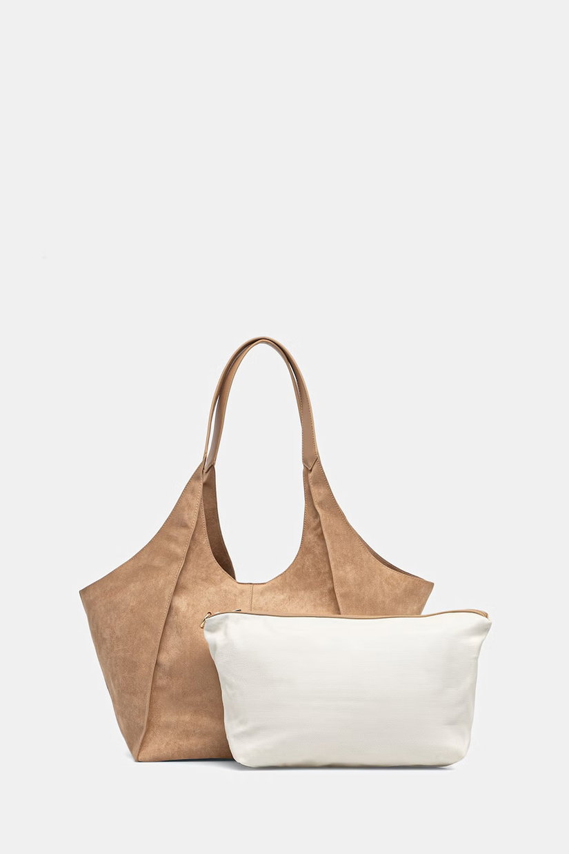 Medicine geantă shopper pentru femei, cu imitație de piele întoarsă