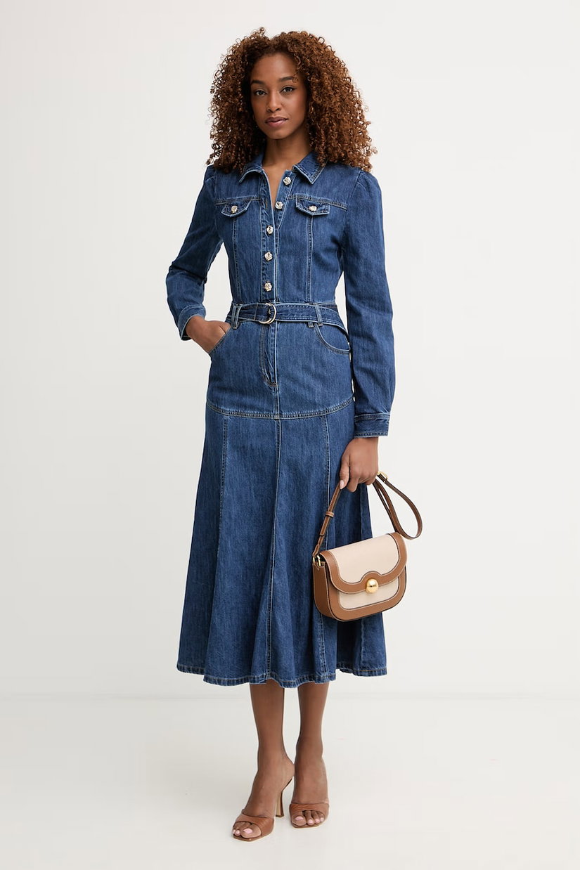 Morgan rochie evazată din denim