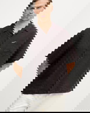 Lacoste cămașă pentru bărbați, din in