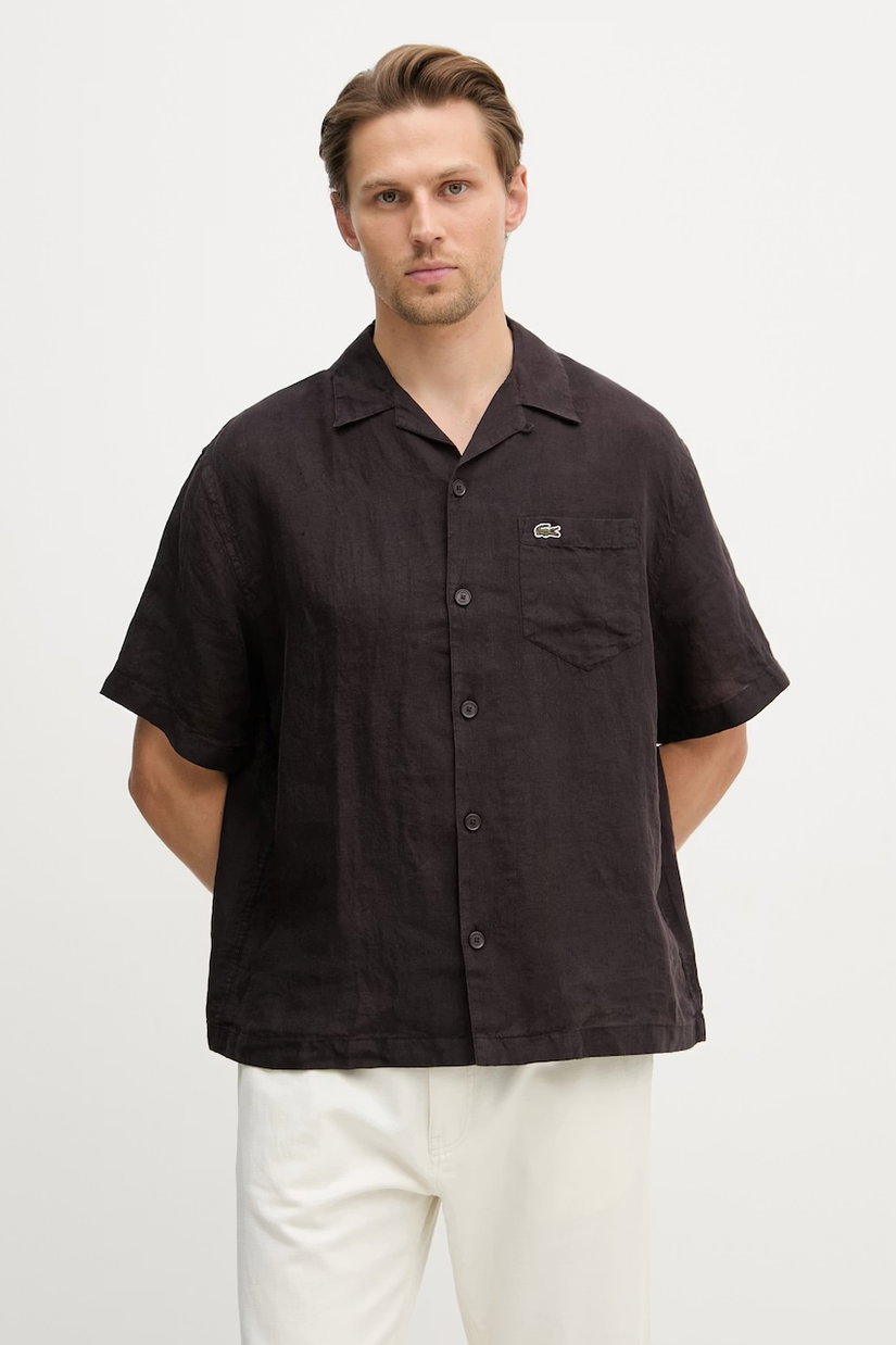 Lacoste cămașă pentru bărbați, din in