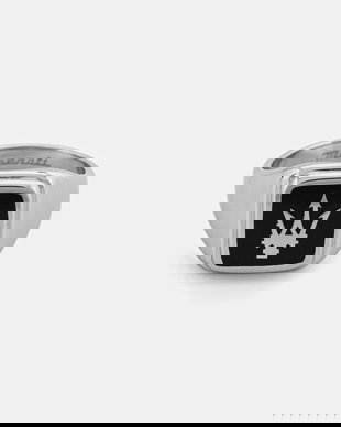 MASERATI inel signet pentru bărbați, din metal ICONIC