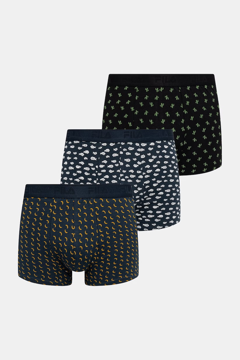 Fila boxeri mulați pentru bărbați, din bumbac cu elastan pachet de 3