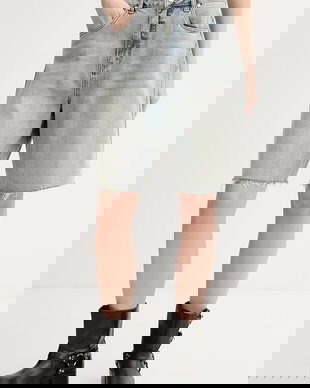 Gestuz pantaloni scurți pentru femei, din denim GZnoma