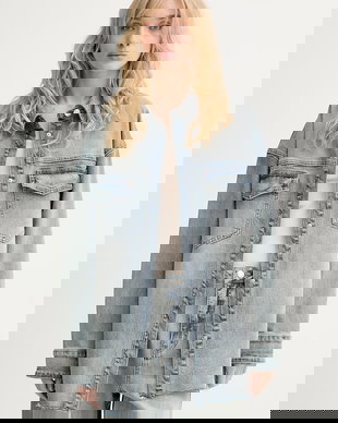 Gestuz cămașă pentru femei, din denim GZnoma