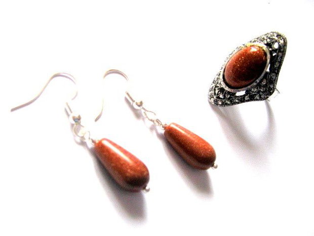 Set bijuterii cu goldstone 52124