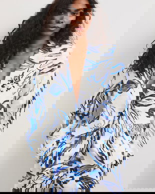 Medicine sacou cu un singur rând de nasturi pentru femei, cu amestec de in