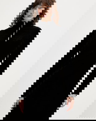 HUGO Blue rochie de catifea Napensio_B