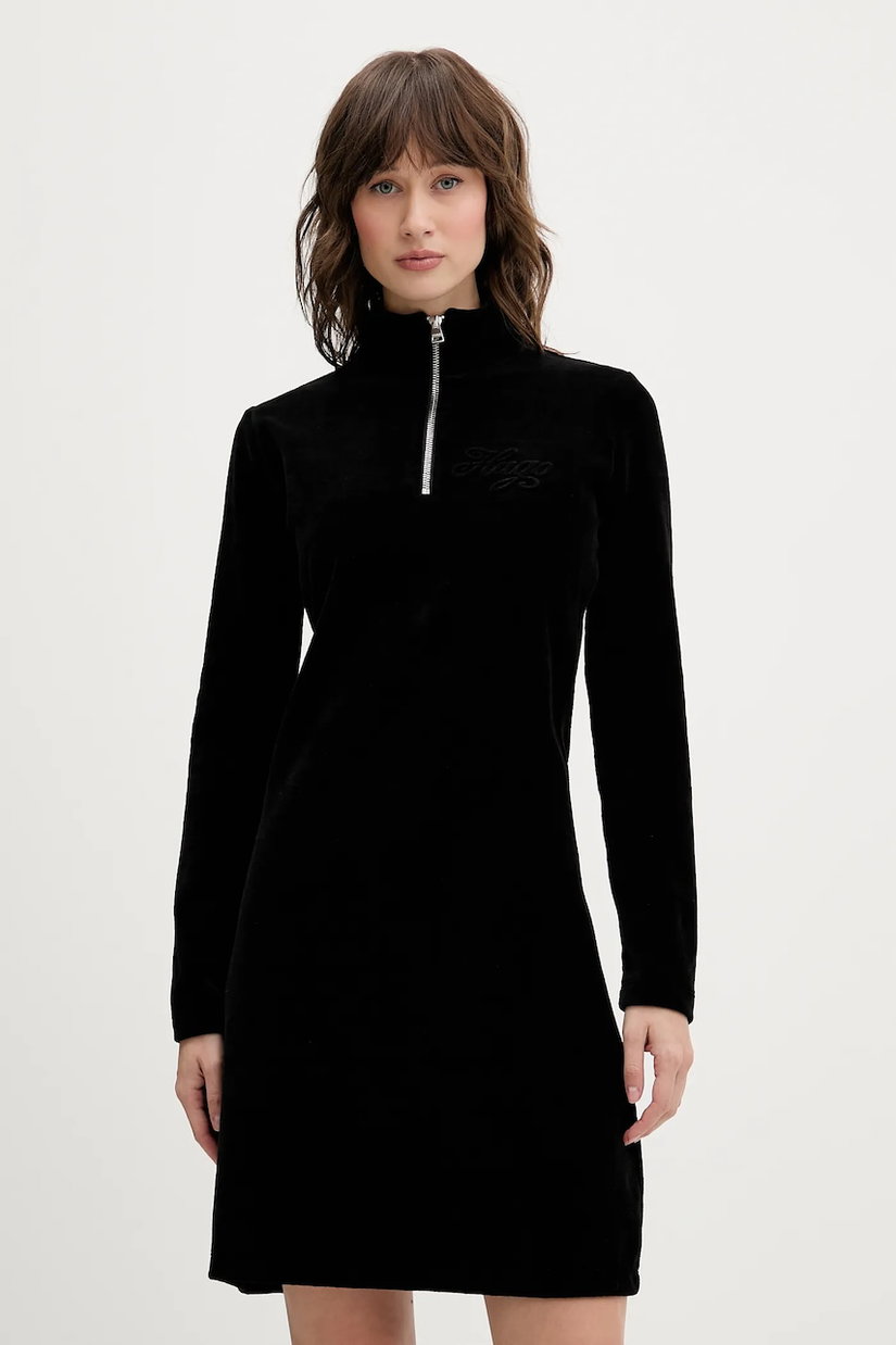 HUGO Blue rochie de catifea Napensio_B