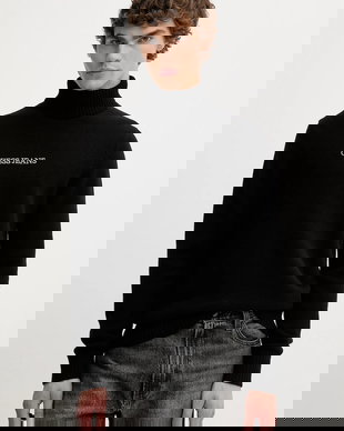 Guess Jeans pulover din amestec de lână