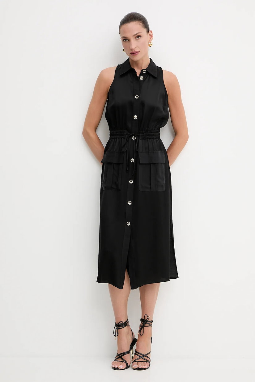 Twinset rochie din amestec de in