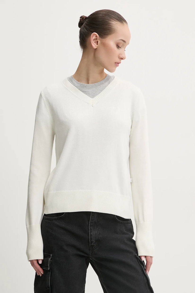 Guess Jeans pulover din amestec de mătase