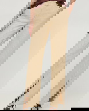 Twinset pantaloni din amestec de in