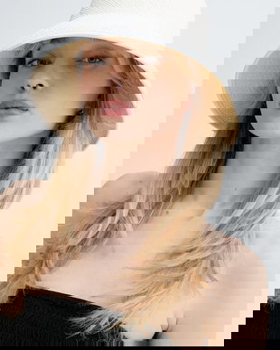 LE SH KA pălărie pentru femei White Bucket