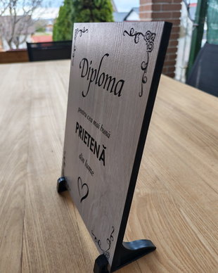 Diploma de birou cu mesaj