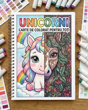 Unicorni  Carte de colorat pentru toți