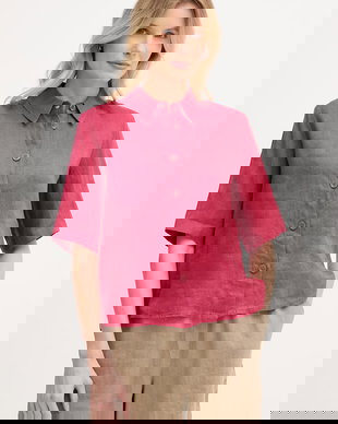 United Colors of Benetton cămașă de damă de in