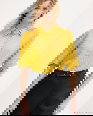 United Colors of Benetton Cămașă de femei din in