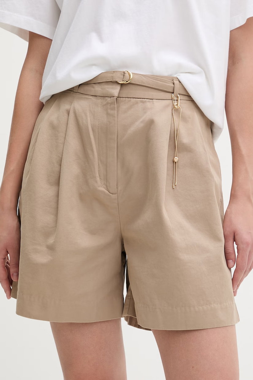 HUGO pantaloni scurți damă din bumbac Henisea-1-W