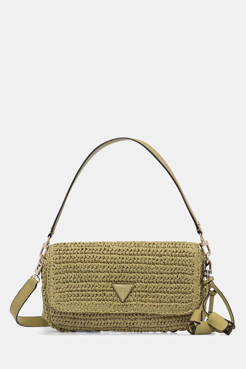 Guess geantă baguette pentru femei împletită OFELIA