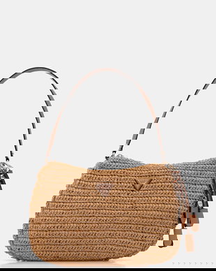 Guess geantă pentru femei împletită OFELIA