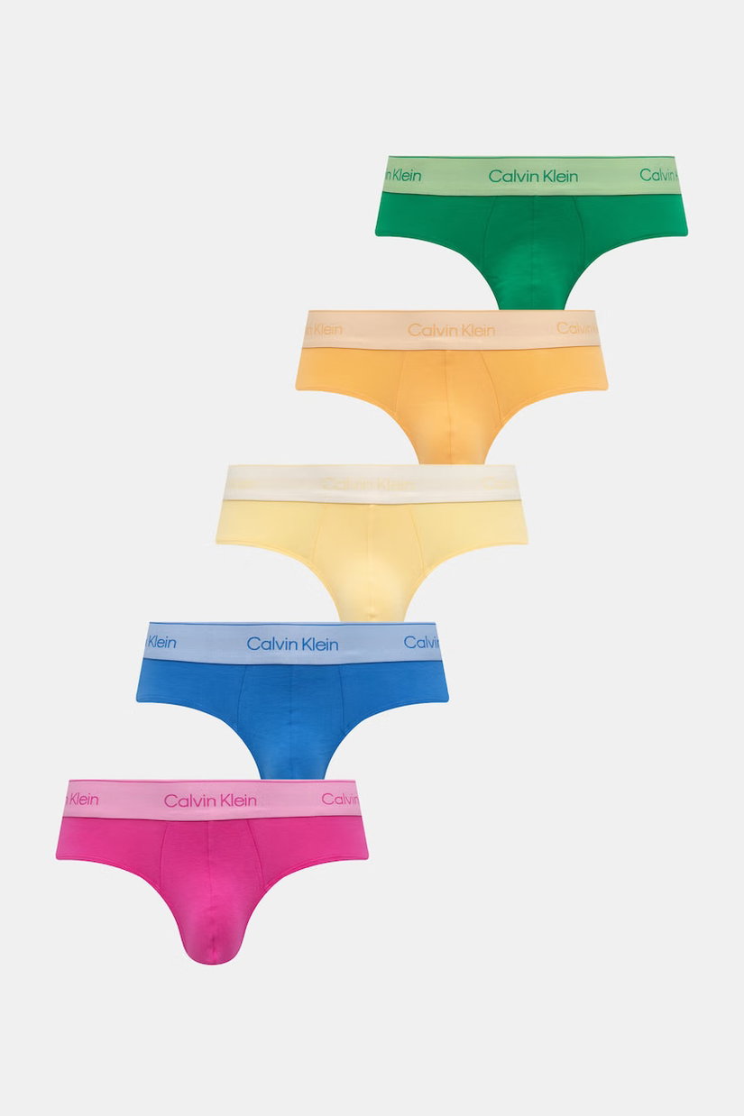 Calvin Klein Underwear slip pentru bărbați, din bumbac cu elastan pachet de 5