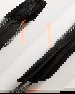 Answear.LAB rochie evazată din bumbac