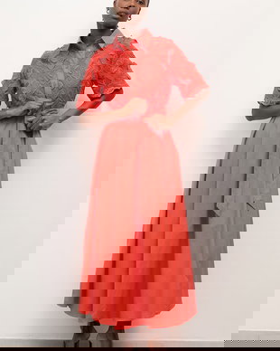 Answear.LAB rochie evazată din bumbac