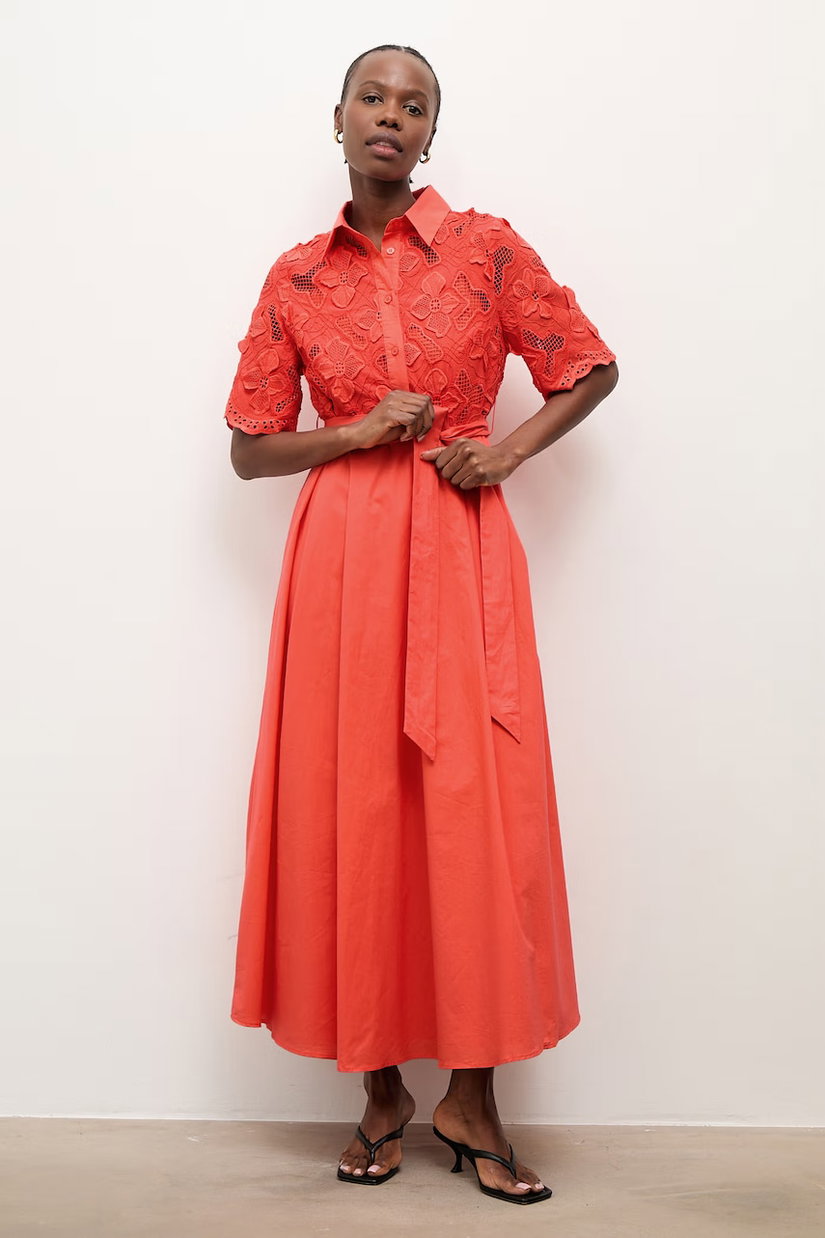 Answear.LAB rochie evazată din bumbac