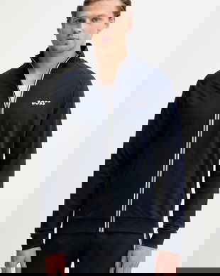 BOSS hanorac cu fermoar pentru bărbați, din bumbac Authentic Jacket Z