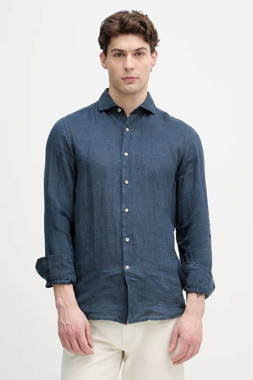 United Colors of Benetton cămașă pentru bărbați, din in