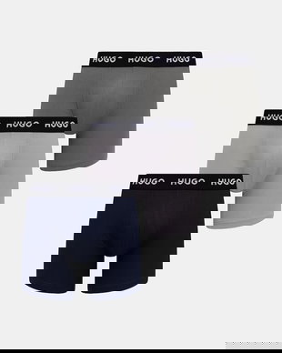 HUGO boxeri bărbați din bumbac cu elastan BOXERBR TRIPLET PACK pachet de 3