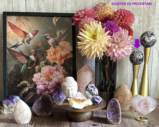 Ametist Dream (Chevron) - Sfera piatra semipretioasa