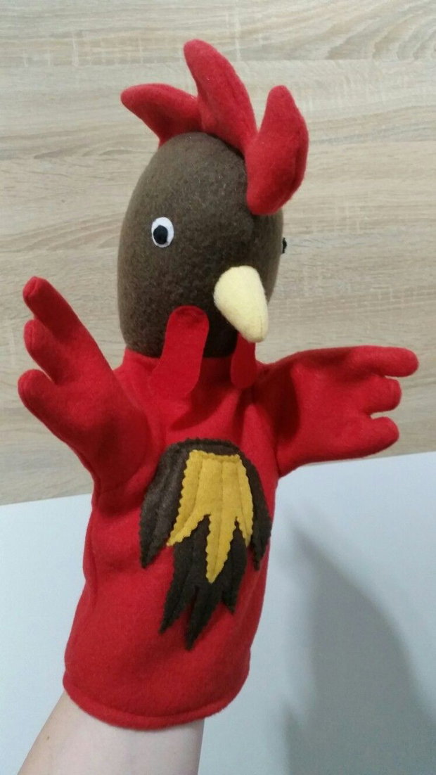 Cocoșul-Păpușă de mână/marionetă-Jucărie educativă pentru copii, Teatru de povești-Tamira