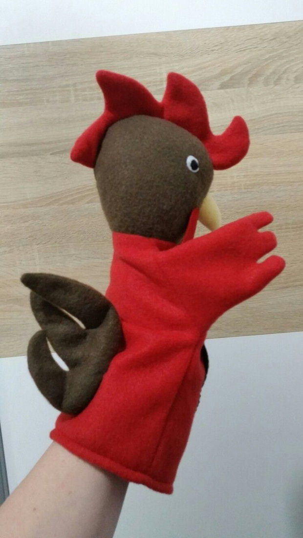 Cocoșul-Păpușă de mână/marionetă-Jucărie educativă pentru copii, Teatru de povești-Tamira