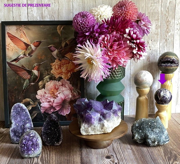 Ametist Dream (Chevron) - Sfera piatra semipretioasa