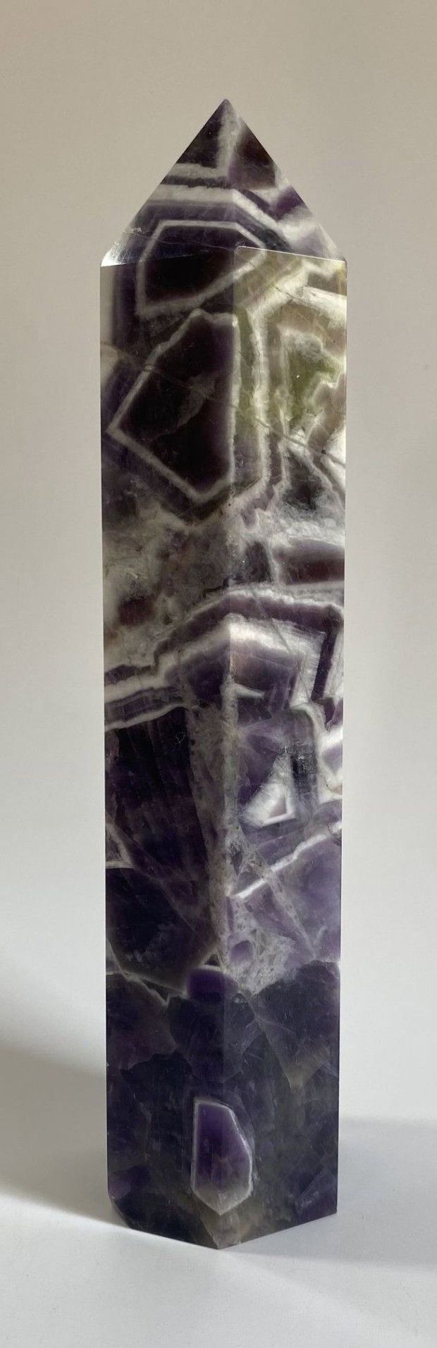 Ametist Dream (Chevron) - Obelisc din piatra semipretioasa