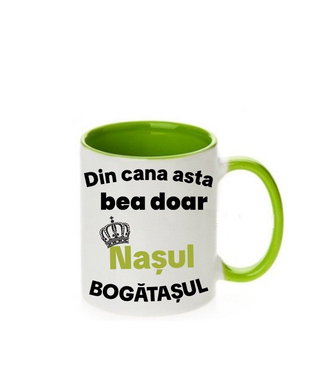 Cană personalizată ,, Nașu bogătașu "