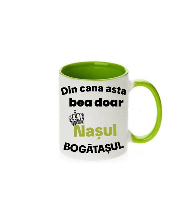 Cană personalizată ,, Nașu bogătașu "
