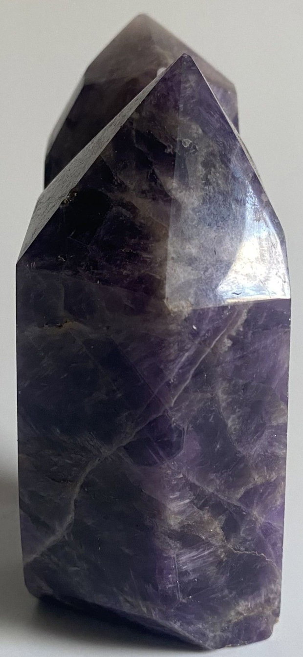 Ametist Dream (Chevron) - Obelisc dublu piatra semipretioasa