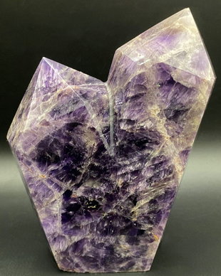 Ametist Dream (Chevron) - Obelisc dublu piatra semipretioasa