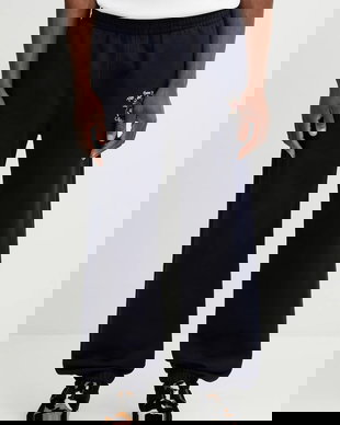 Drôle de Monsieur pantaloni de trening din bumbac Slogan Rose