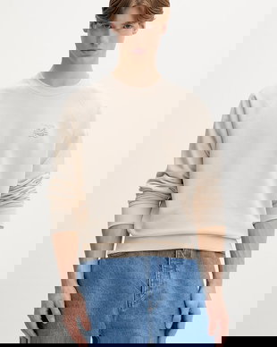 Filling Pieces hanorac bărbați din bumbac Boxy Embroidered