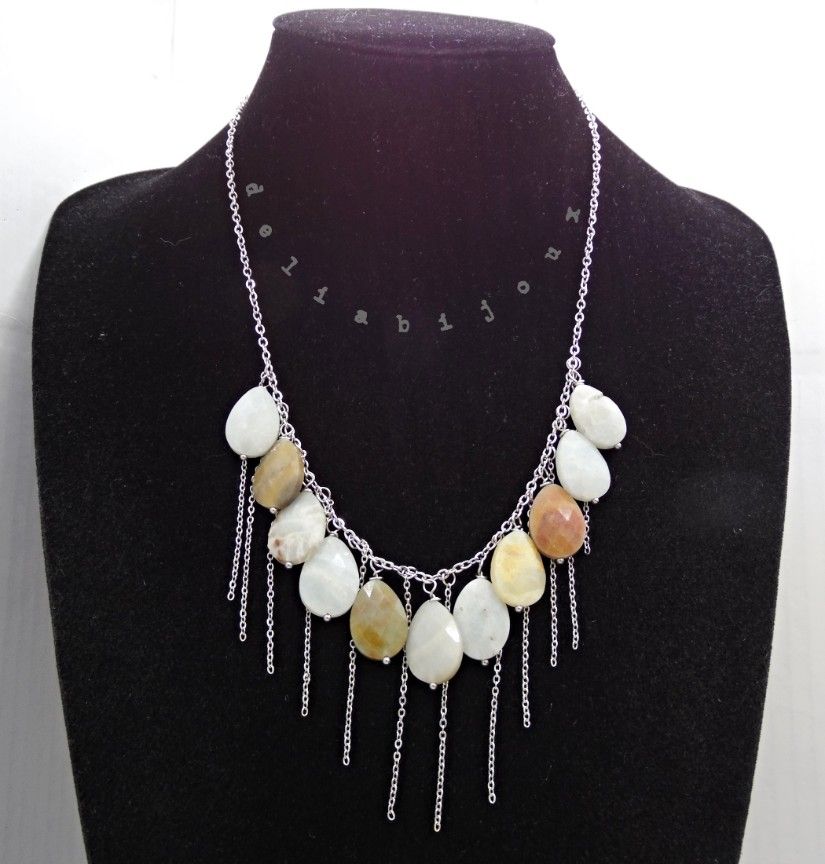 Colier statement din amazonit natural piesă unicat handmade (cod1420)