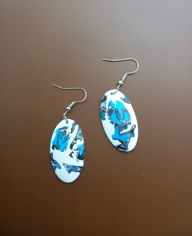 Cercei bleu turcoaz