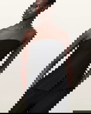 AllSaints bluză cu corset pentru femei, din vâscoză CHARLEY