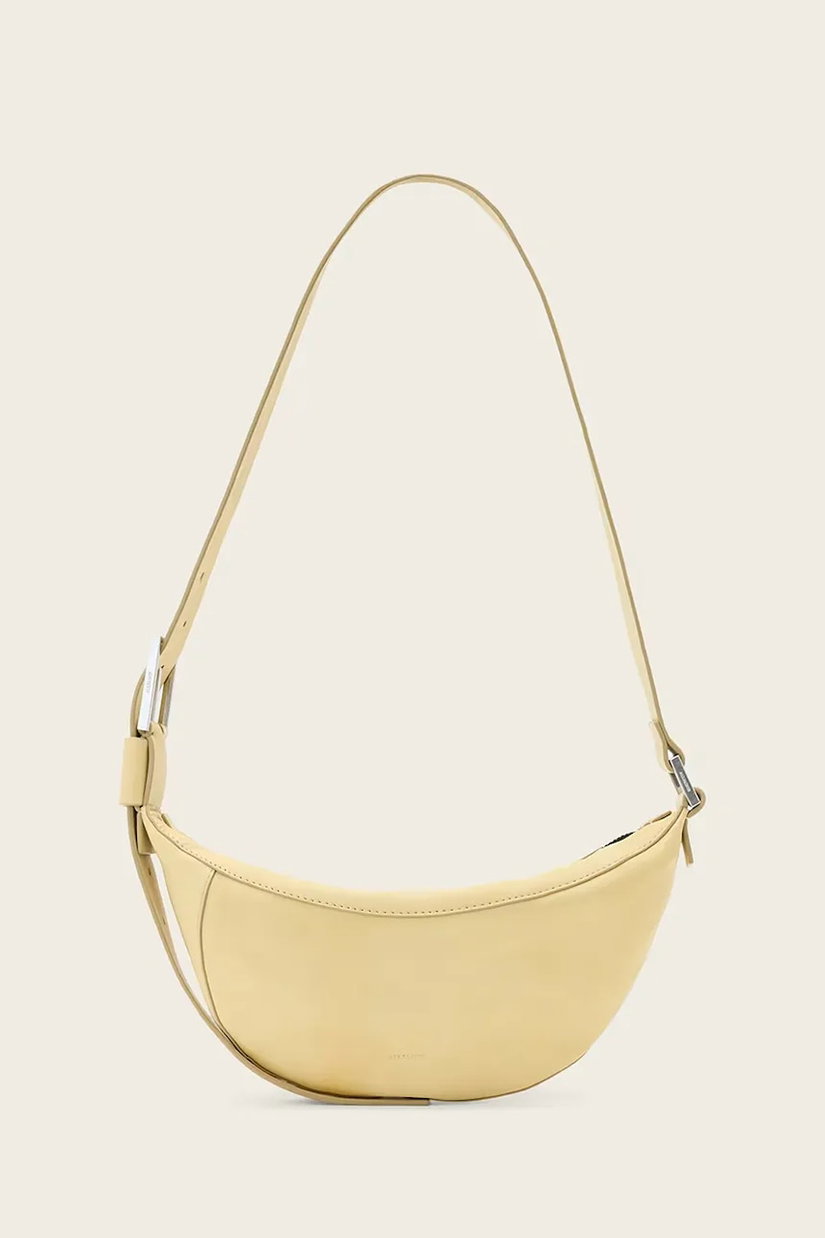 AllSaints geantă croissant de damă din piele LUNA