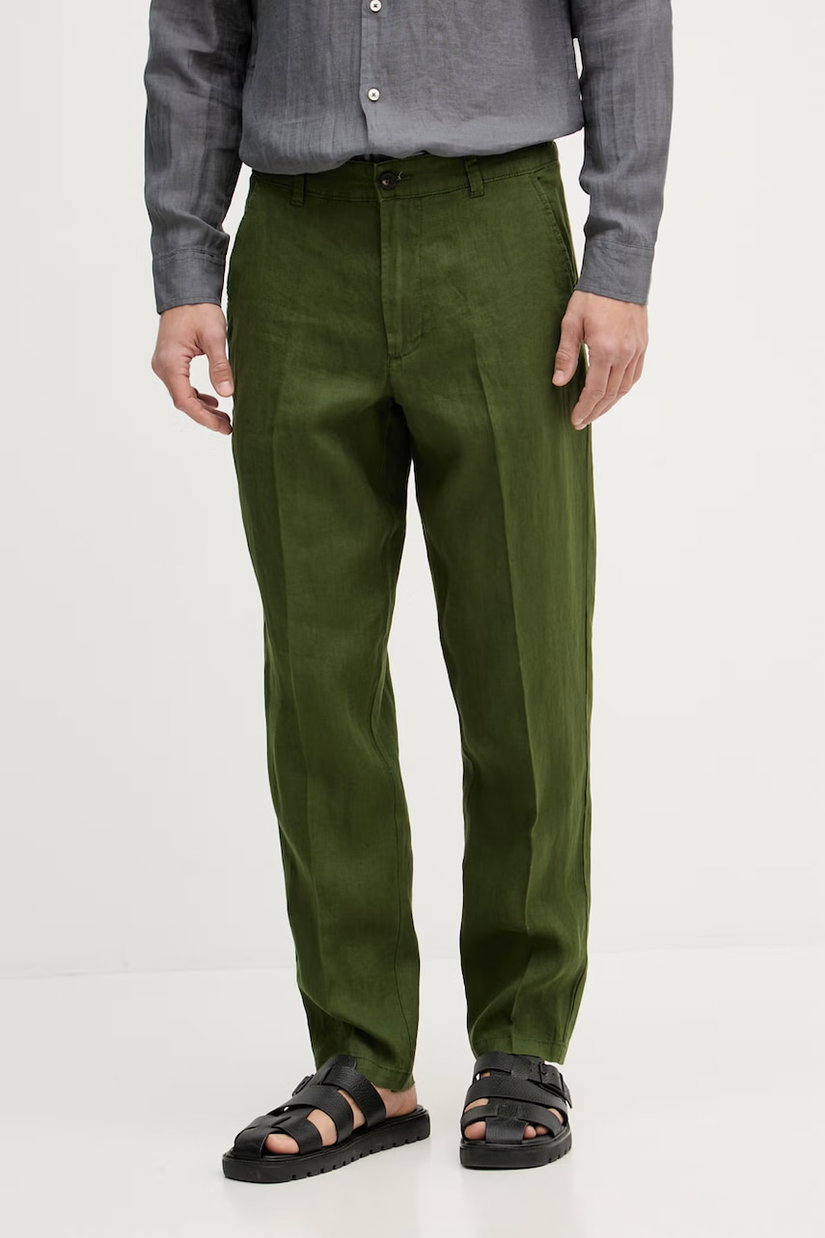 United Colors of Benetton pantaloni bărbați din in