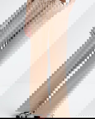 Marc O'Polo pantaloni wide leg pentru femei, cu amestec de in